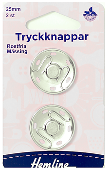 Tryckknapp 25mm Blank