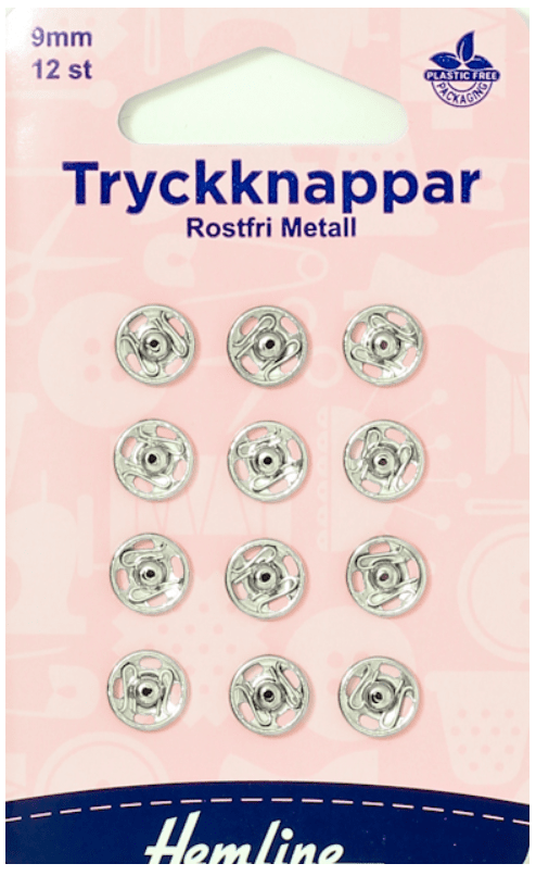 Tryckknapp 9mm Blank, Knappar