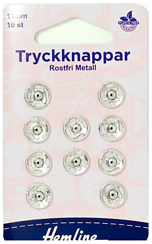 Tryckknapp 11mm Blank, Knappar