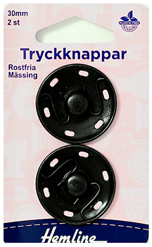 Tryckknapp 30mm Svart, Knappar