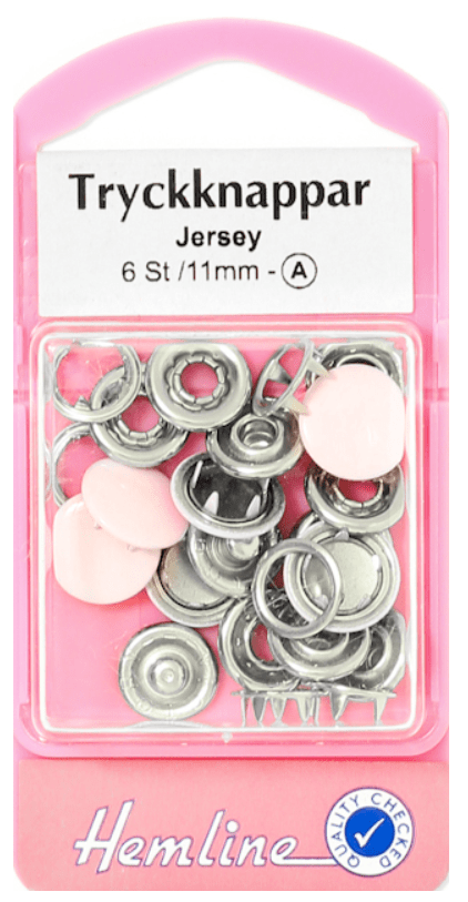 Nittryckknapp 11mm Rosa, Knappar