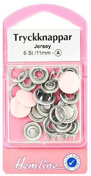 Nittryckknapp 11mm Rosa, Knappar