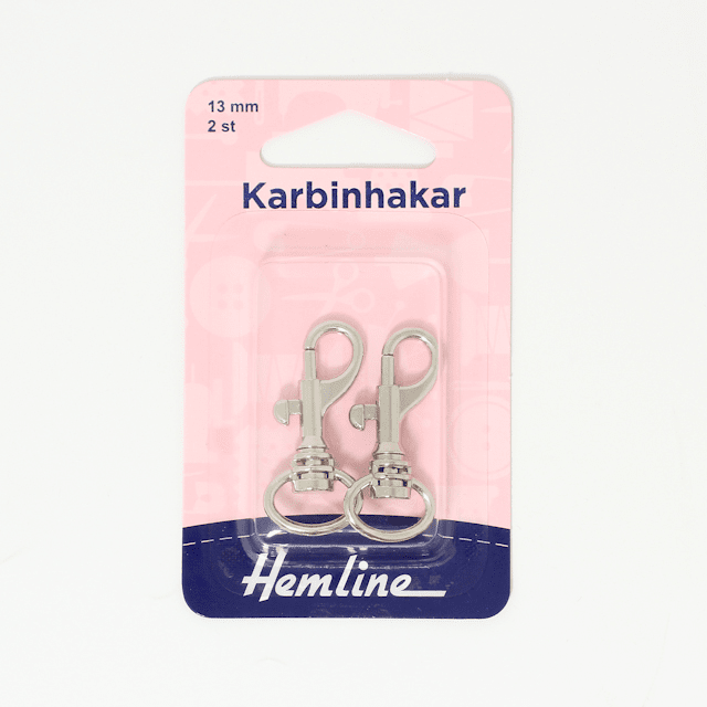 Karbinhakar 13mm Silver, Hyska & Hake