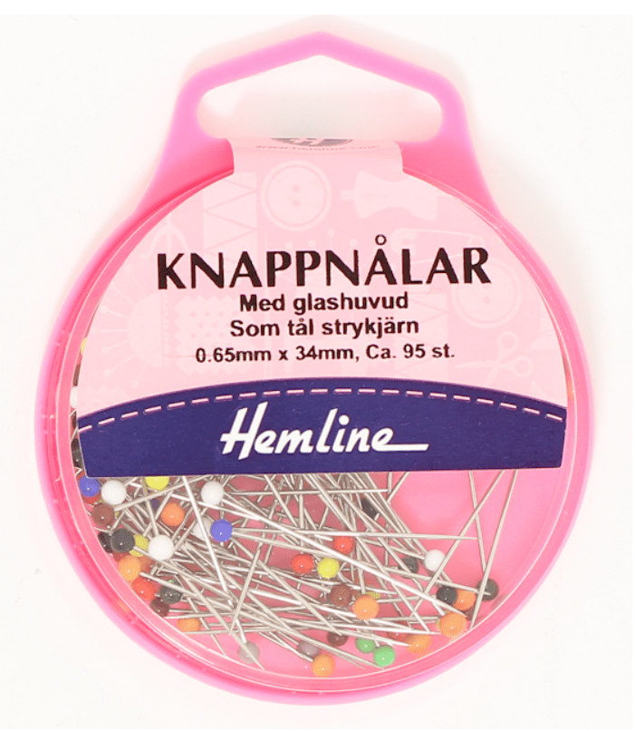 Knappnålar Glashuvud