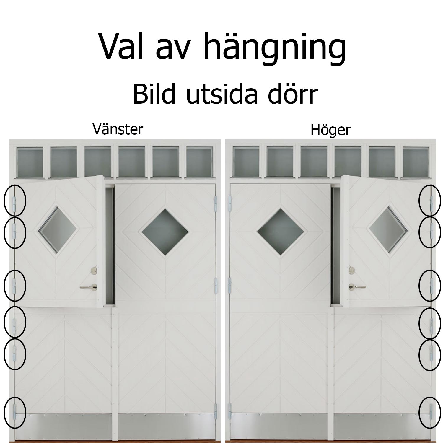 Parytterdörr Bogesund överljus - 2