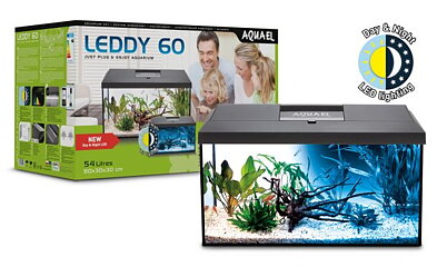Aquael - Leddy 54L Premium Day&Night Svart - Komplett