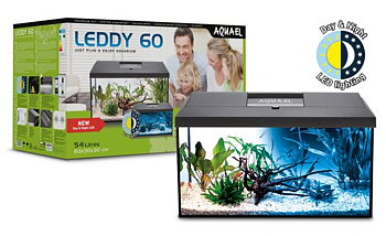 Aquael - Leddy 54L Premium Day&Night Svart - Komplett
