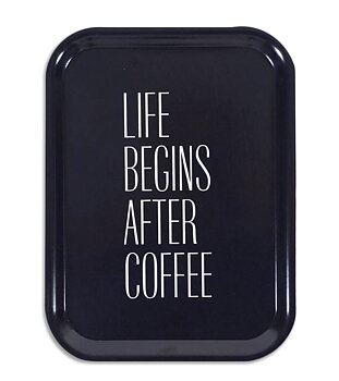 Bricka "After coffee" - Svart