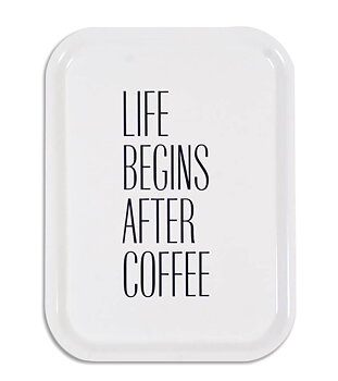 Bricka "After coffee" - Vit
