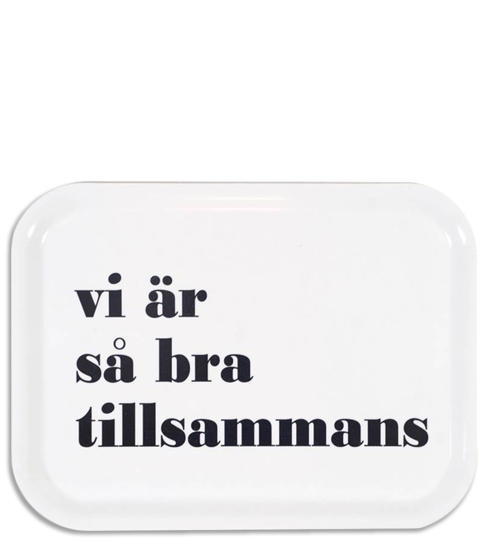 Bricka "Bra tillsammans" - Vit