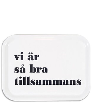 Bricka "Bra tillsammans" - Vit
