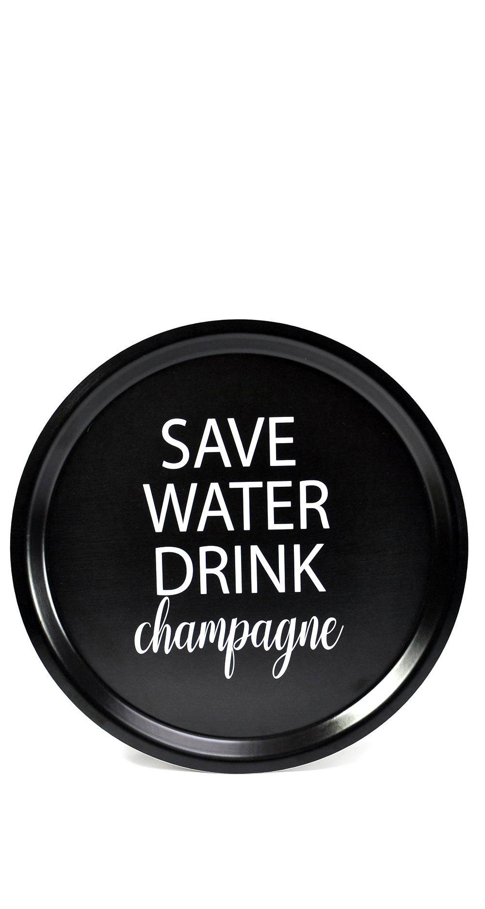 Save water rund - Svart