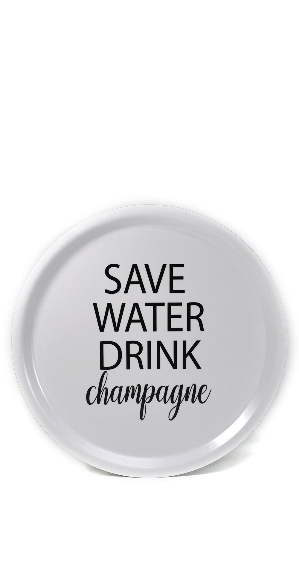 Save water rund - Vit