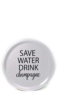 Save water rund - Vit