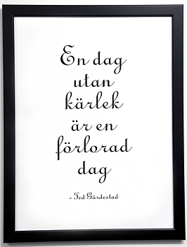 Poster "Ted Gärdestads - Utan Kärlek"