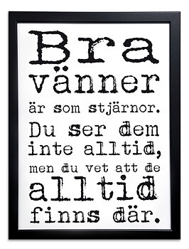 Poster i ram "Bra vänner"