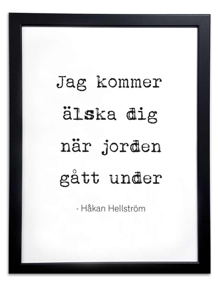Poster i ram "Jag kommer älska dig"