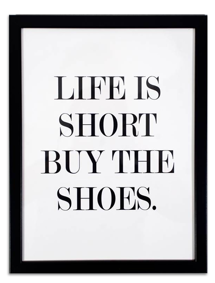 Poster i ram "Life is short"