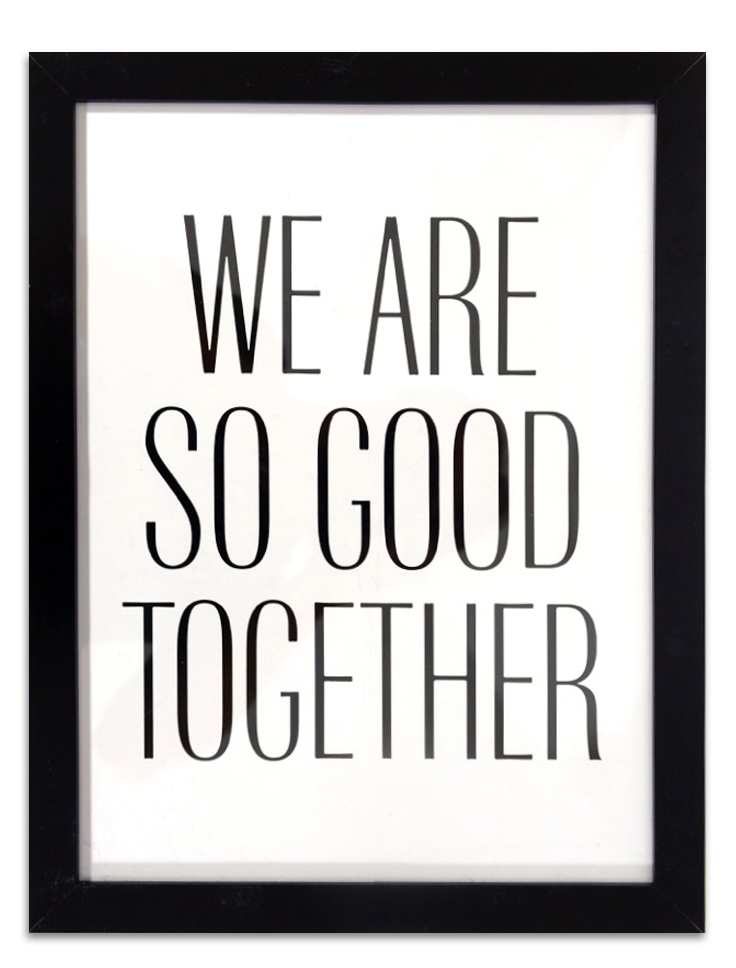 Poster i ram "Good together"