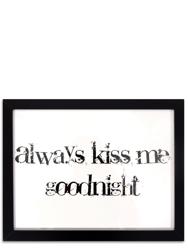 Poster i ram "Kiss me goodnight"