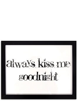 Poster i ram "Kiss me goodnight"
