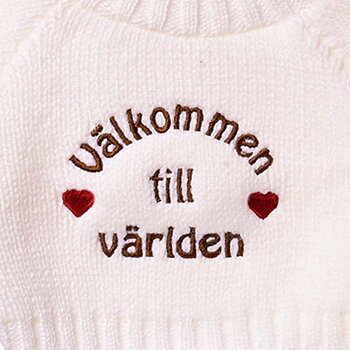 Valfri nalle "Välkommen till världen"