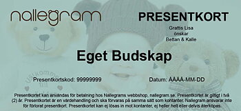 Presentkort - Eget budskap