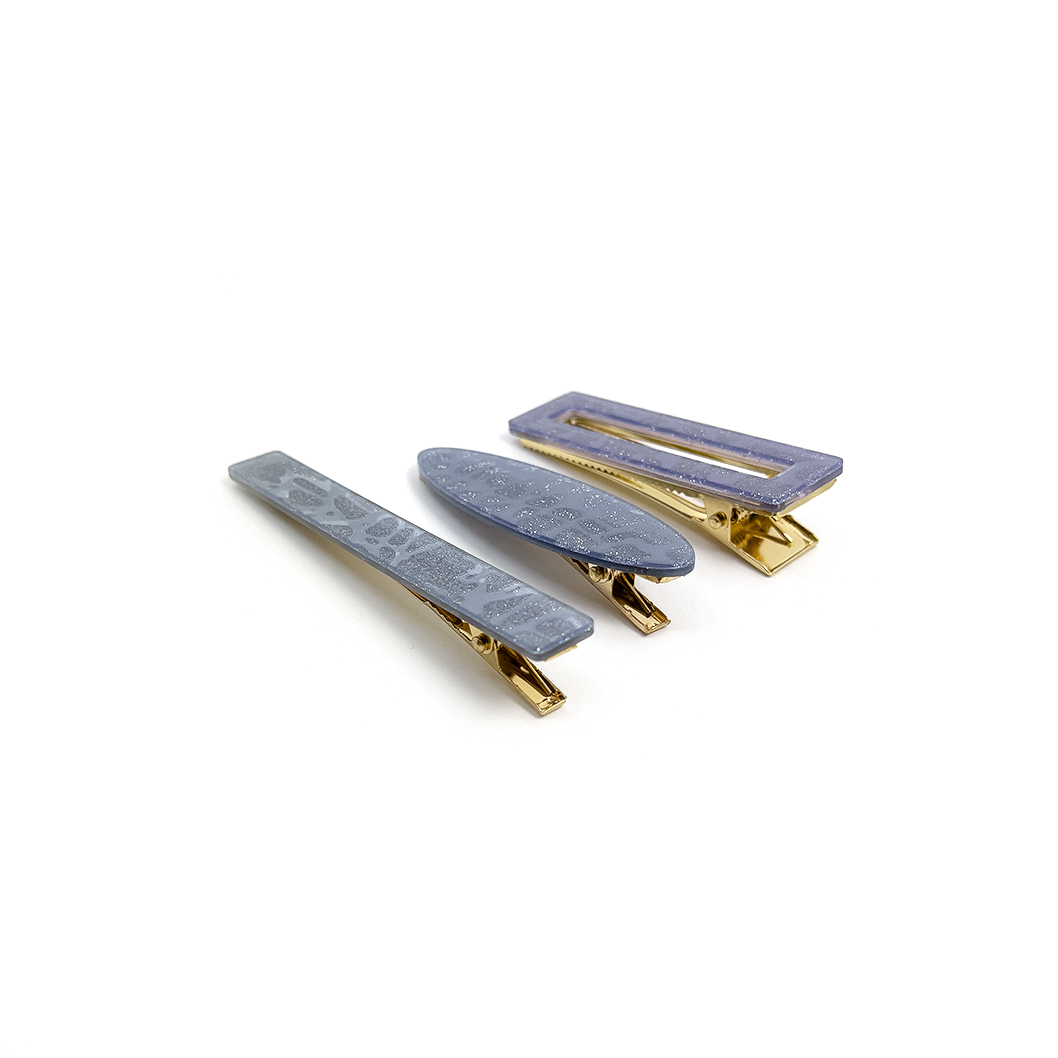 LOUISA CLIPS BLUE 3-SET