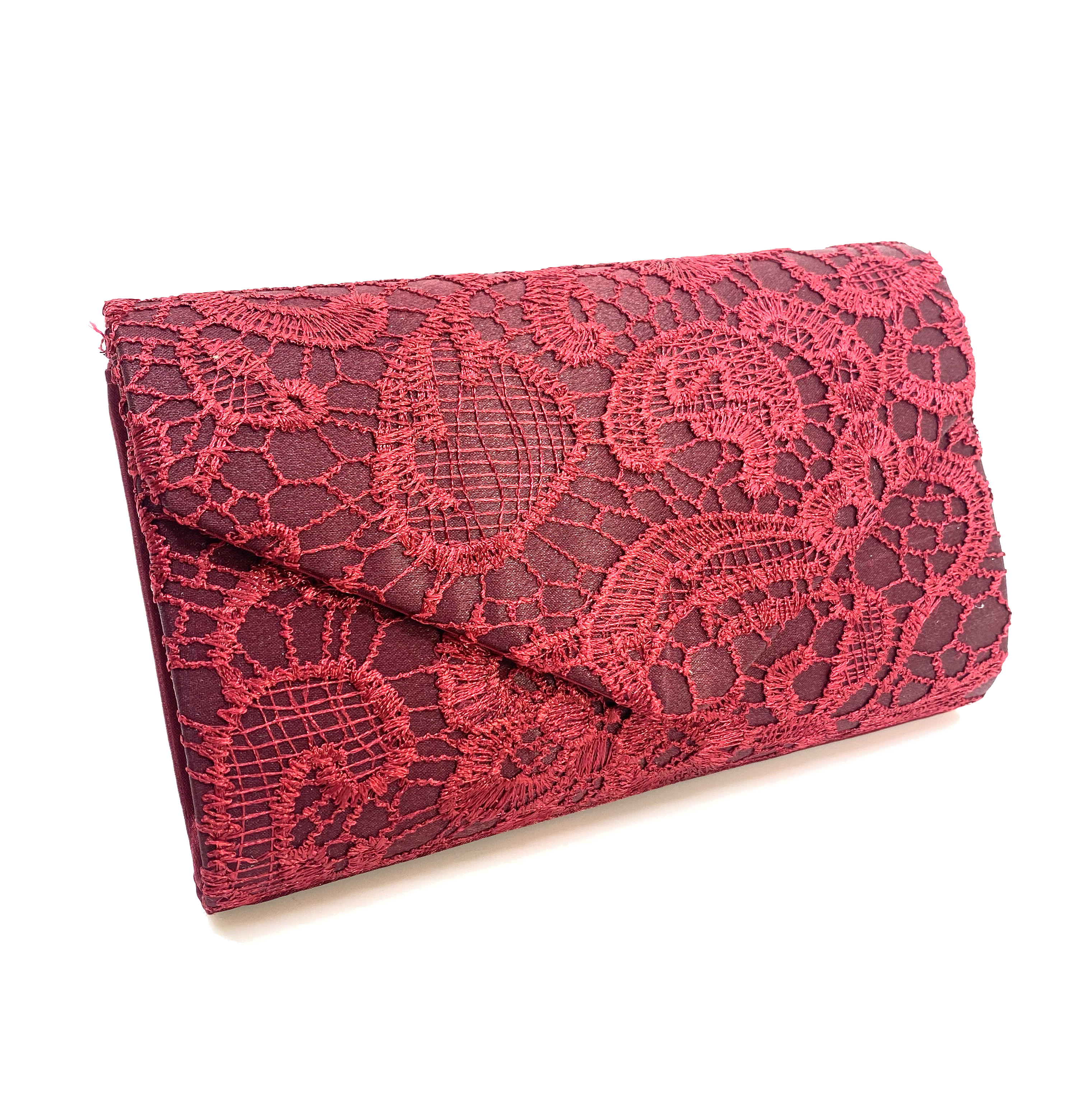 LAILA LACE CLUTCH WINE