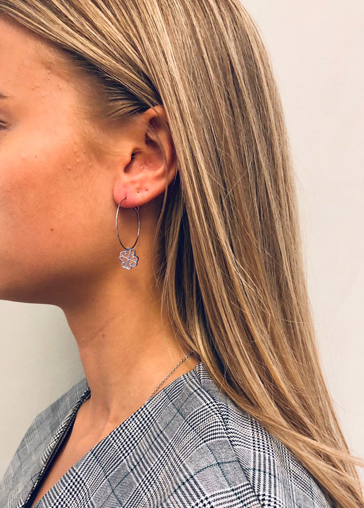 LOLA HOOP EARRING SILVER - 2