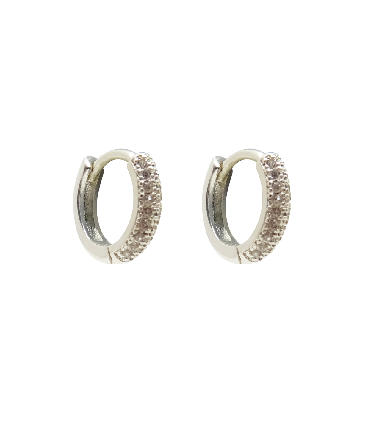 AMANDA CREOLE MINI SILVER CLEAR