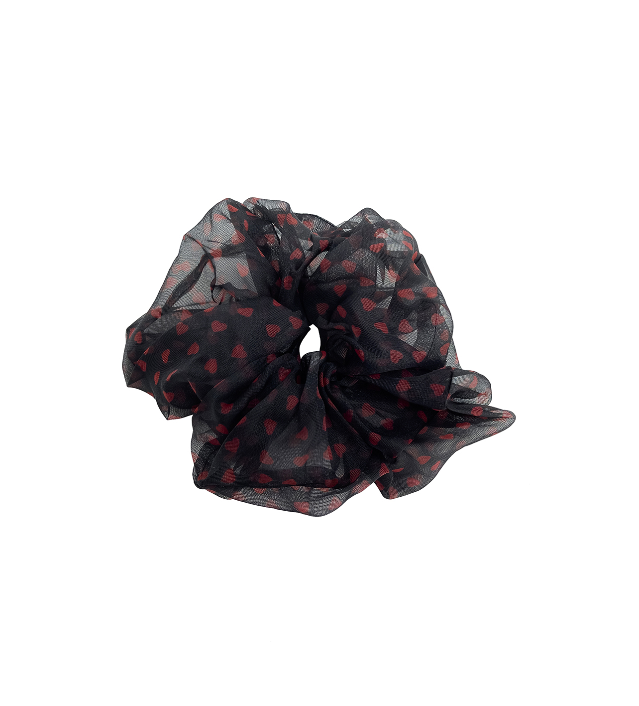 FANNY HEART SCRUNCHY BLUE-BLACK