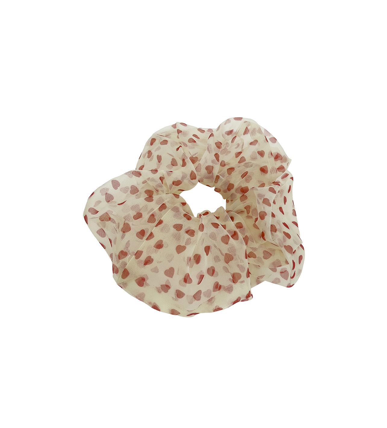 FANNY HEART SCRUNCHY  BEIGY-PINK