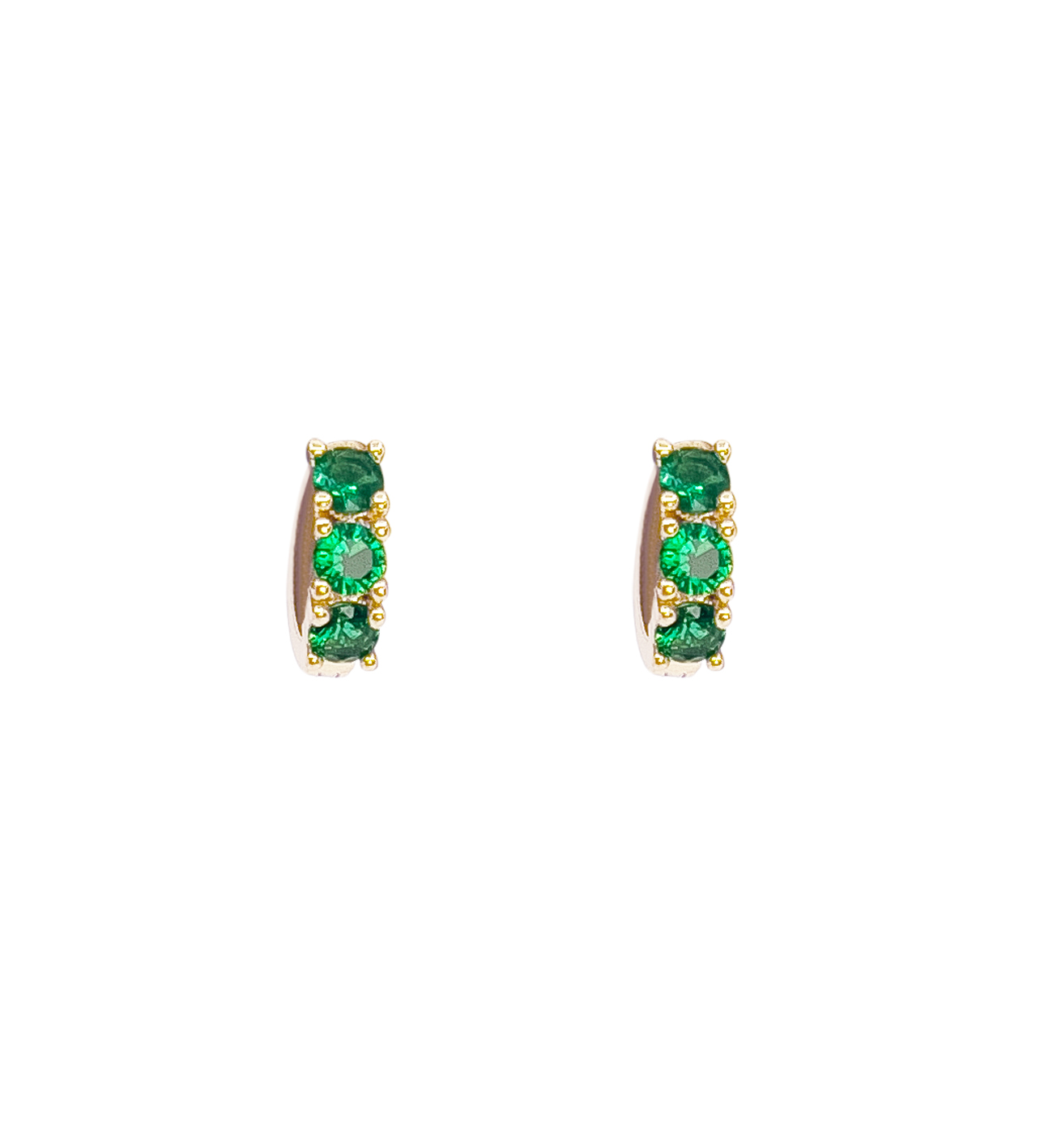 CARISSA CHRYSTAL EARRING GOLDEN GREEN