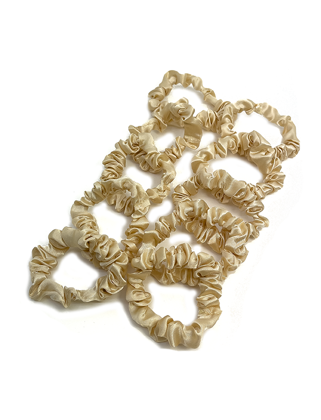 SKINNY SCRUNCHIE BEIGE 10 PCS