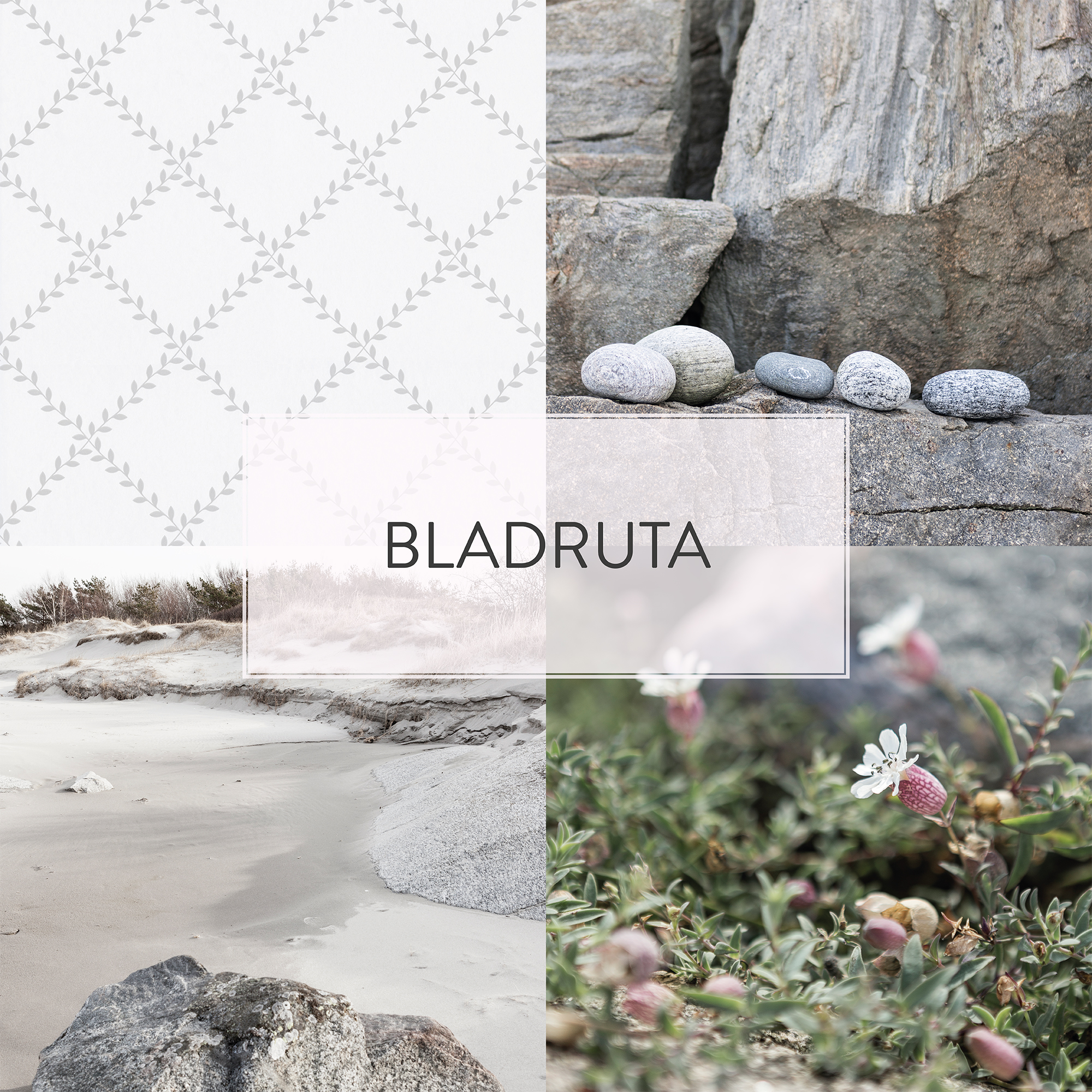 Tapet Bladruta Grå - 2