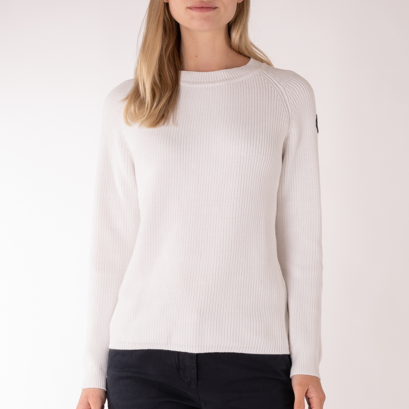 Knitted Crew - White - Sebago