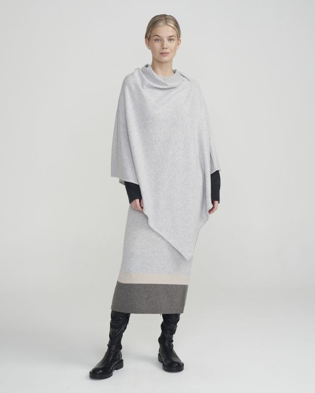 Sofie Poncho - Marble Grey - Holebrook