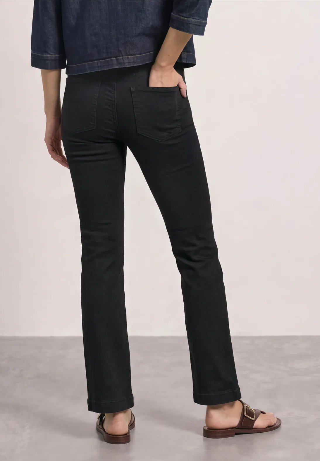 QR Blaire Bootcut HW, L.30 - Black - Street One