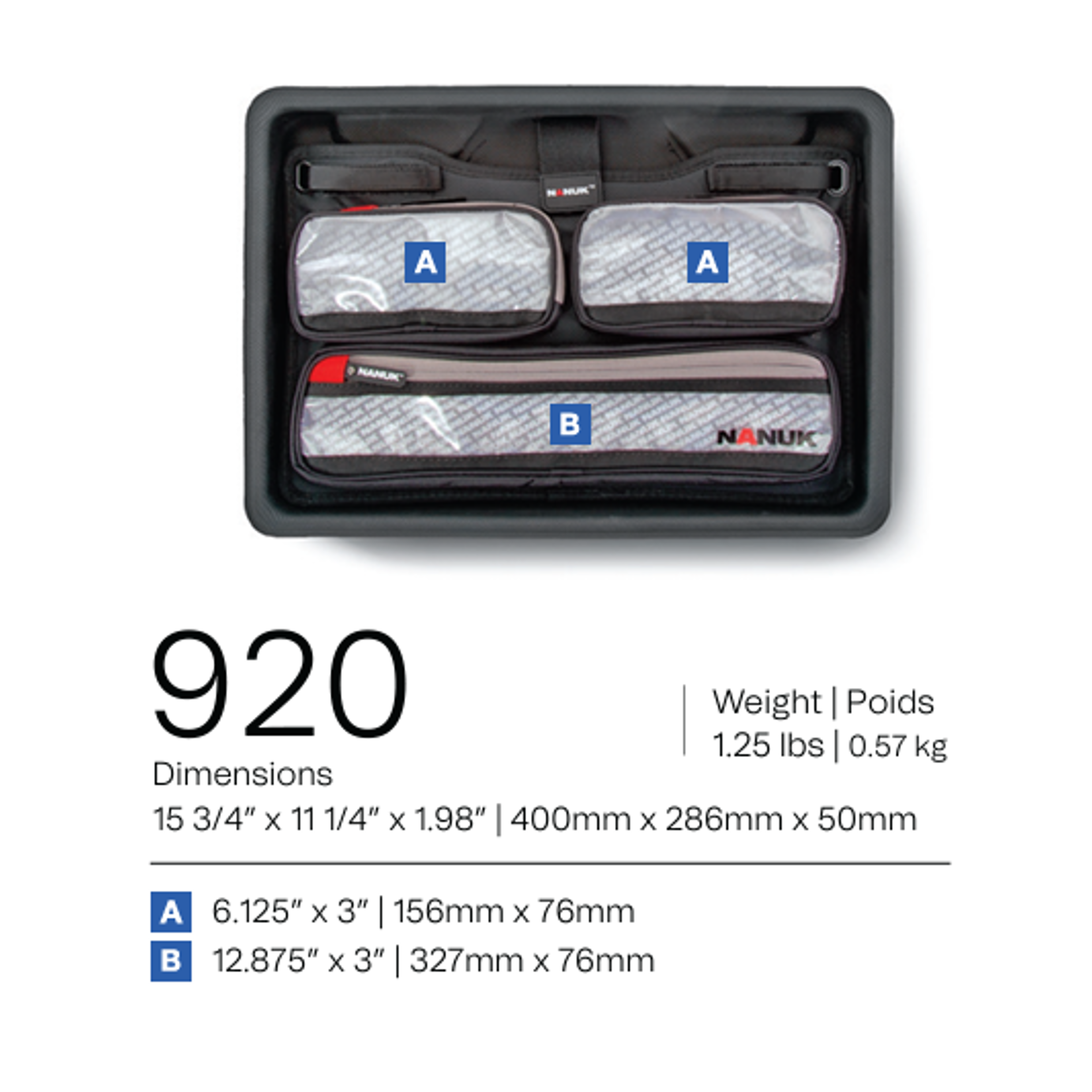 Lid organizer - Nanuk 920 - 2