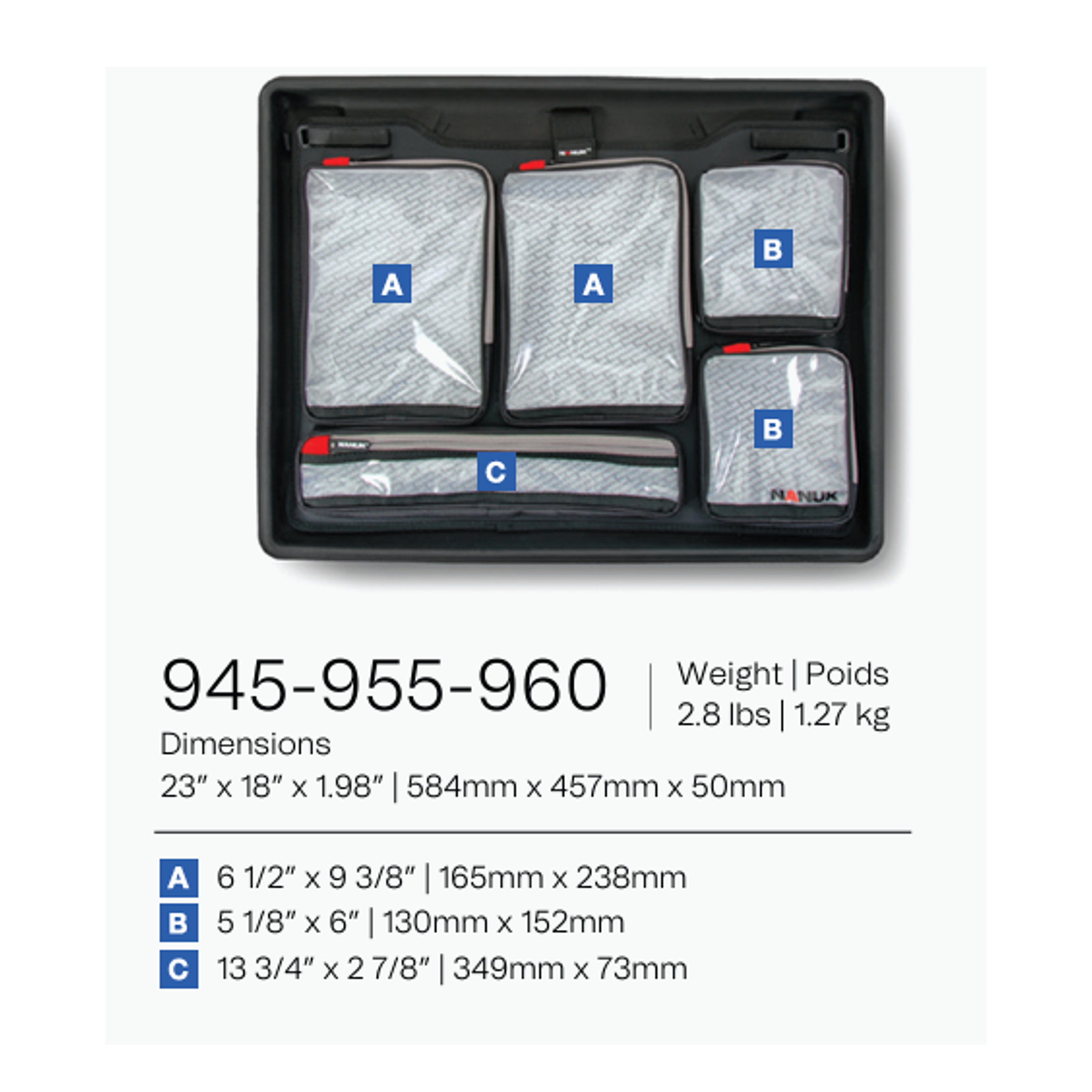 Lid organizer - Nanuk 960 - 2