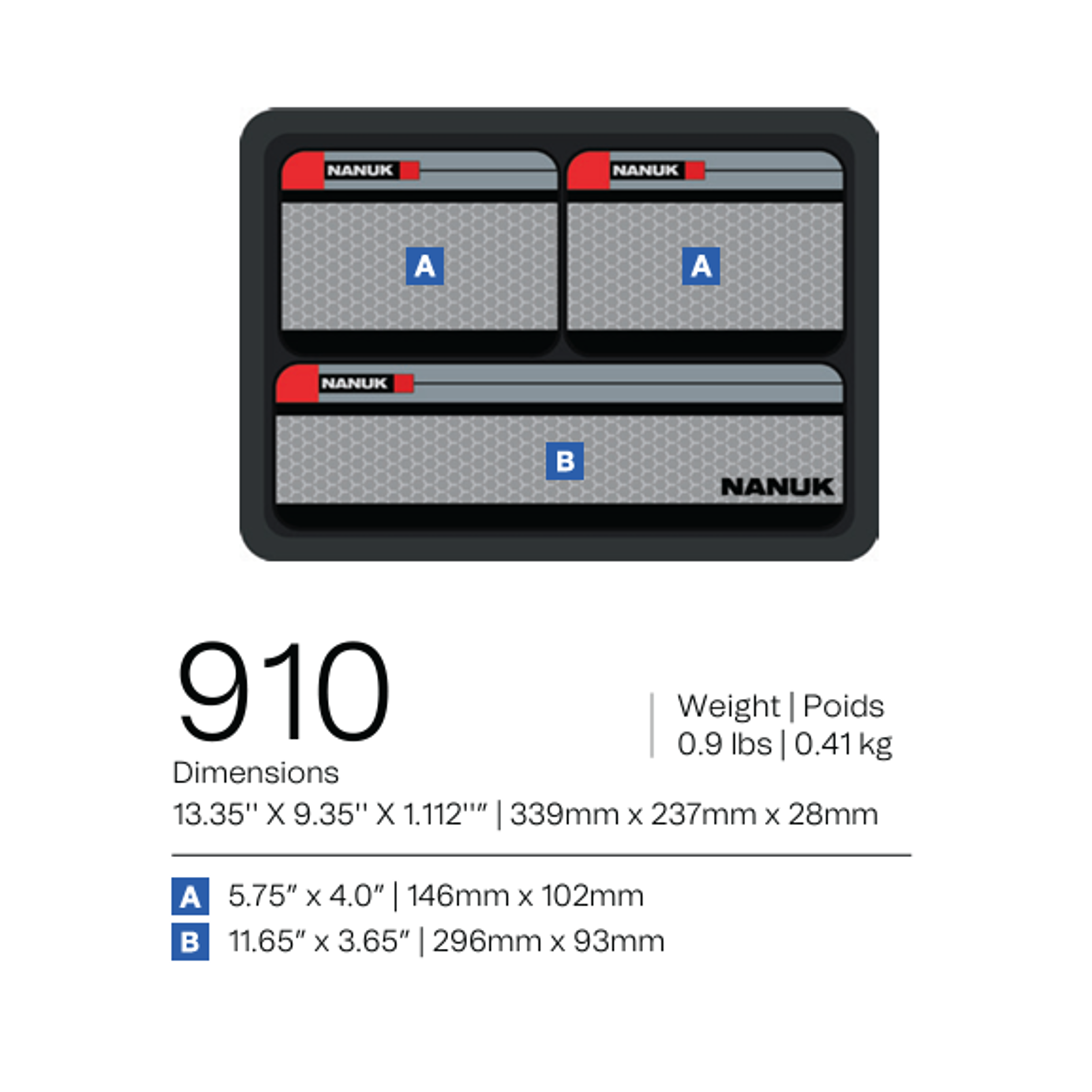 Lid organizer - Nanuk 910 - 2