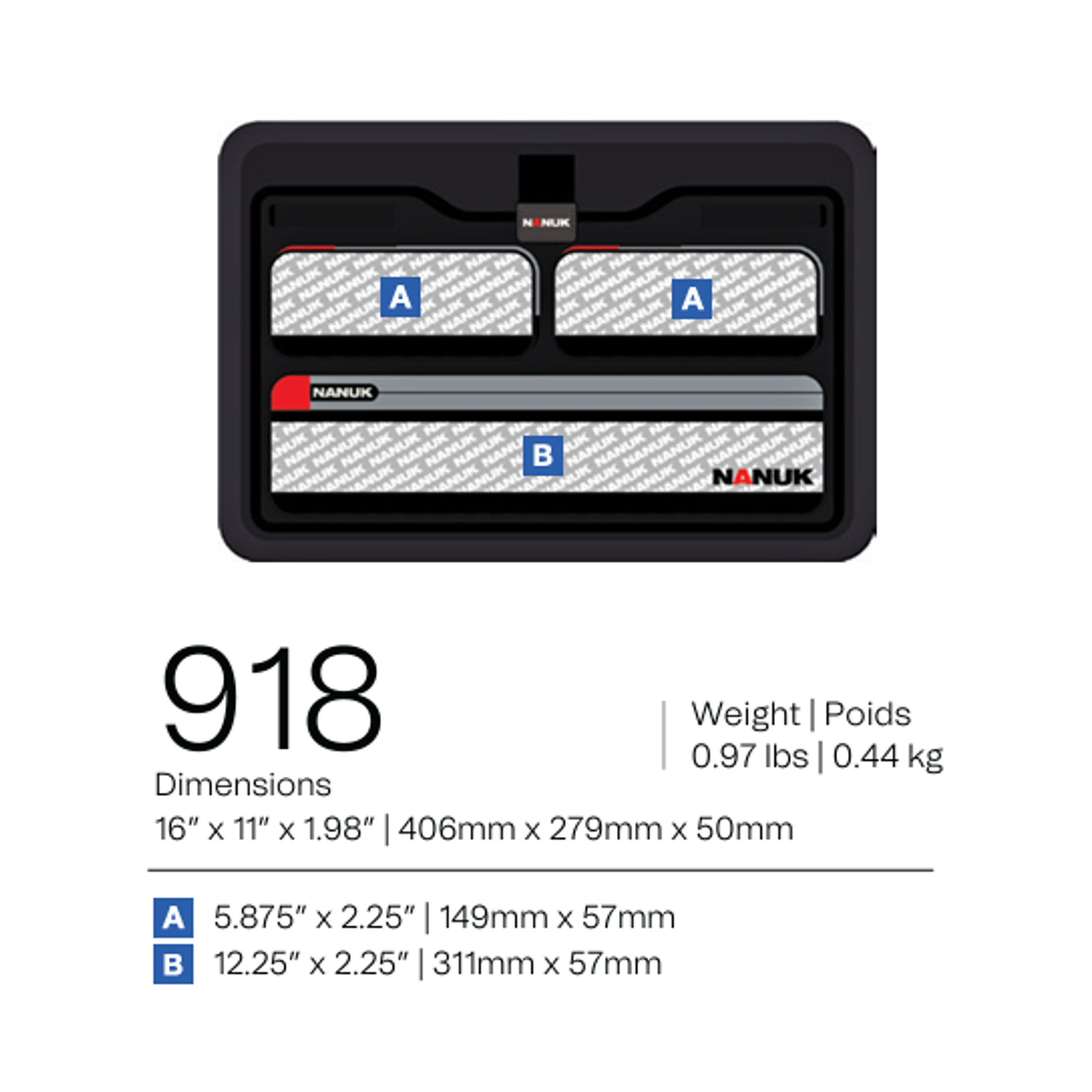 Lid organizer - Nanuk 918 - 2