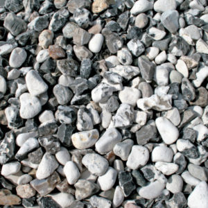 Svart/vit dekorationssten 250 kg