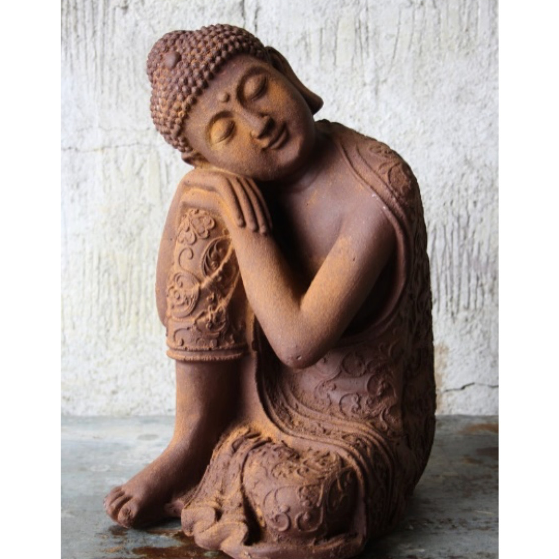 Buddha 24*34H Vila Rostfärgad