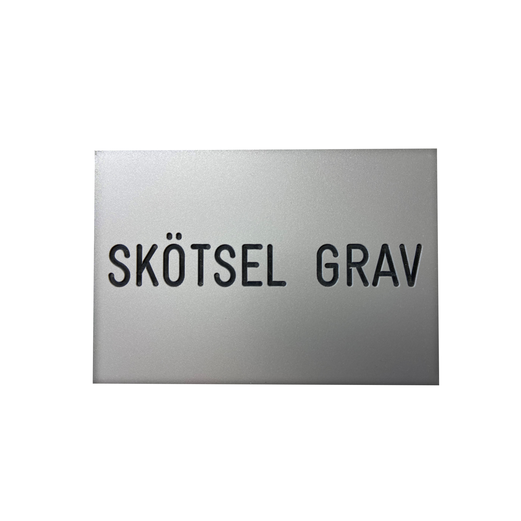 Skötselskylt "SKÖTSEL GRAV"