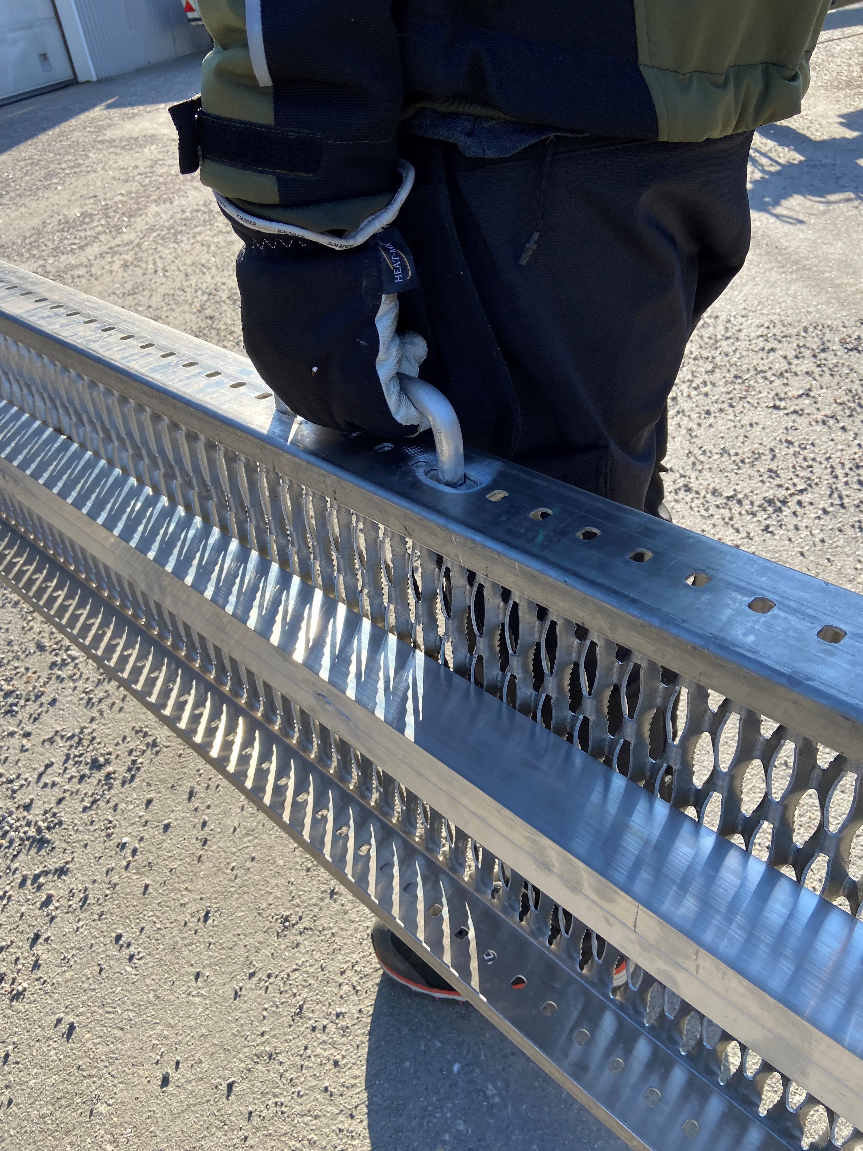 Gravplank aluminium, långsidor - 3