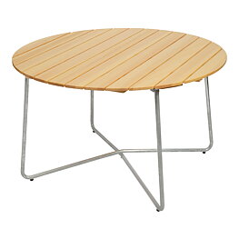 Bord 9A Grythyttan 120 cm, furu med varmförzinkat stativ