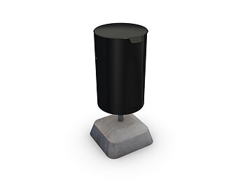 Papperskorg Poppel inkl betongfot