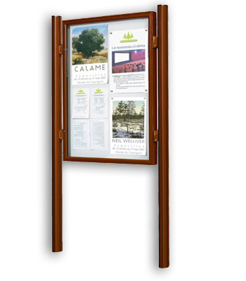 Informationstavla 1000 lackad ram Plexichocglas H 750 x 1000